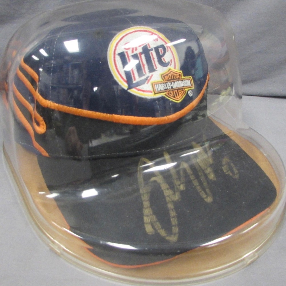 Harley Davidson / Miller Lite Autographed Rusty Wallace Hat